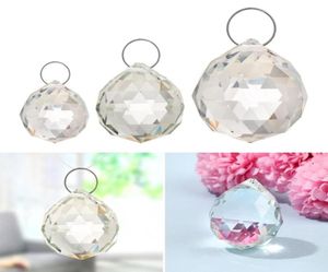 Nyhetsartiklar 5pcslot Clear Glittery Facettered Art White Crystal Chandelier Part Lamp Hängande prydnad Diy Pendant Lighting Ball HO5228296