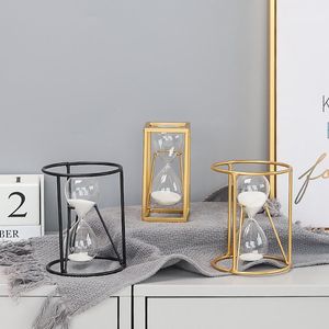 Klockor tillbehör annan högkvalitativ europeisk stil enkel metalltimer timglas kreativ hem dekoration presentprydnader multifuktionella