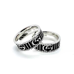 20% OFF 2023 New Luxury High Quality Fashion Jewelry for Silver Used Stereoscopic Double Gear Couple Ring Gift