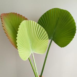 Dekorativa blommor Imitation Plant Soft Gum Catttail Fan Bundle Home El Wedding Flower Arrangement Decoration Accessories Round Palm