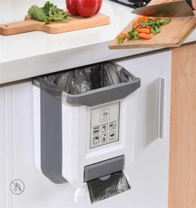 Складная мусорная бака кухонная машина мусор мусор мусор в мусорные мусора для переработки 2112152885848