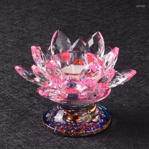 Candle Holders Crystal Candlestick Lotus Feng Shui Dekoracja domu duży buddyzm