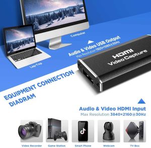 USB2.0 Audio Capture Card Live Rocding Box HDMI для захвата карты 4K