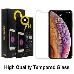 Protetor de tela de vidro temperado AAA premium para iPhone 13 12 Mini 11 Pro Max XR XS X 6 7 8 Plus Samsung S21FE S20FE A52 A51 A20 A30 A50 A11 A21 A21S A71 A12 A13 A32 0,3MM 2,5D 9H