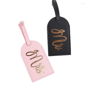 Duffel Bags 28GD PU Leather Pattern Luggage Tags Suitcase Tag For Women Men Wedding Gift