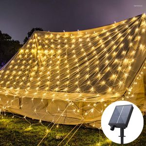 Stringhe Solar Power Christmas Net Light LED Outdoor LED Garden Garden Holiday Fare Matrie Ghirland 3x2m 4MX6M UE