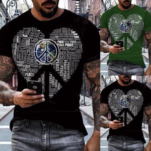 Herren T-Shirts Männer Sommer 3D-Digitaldruck Freizeit Street Fashion Rundhals-Shirt Kurzarmbluse Bequeme hochwertige Camisas In