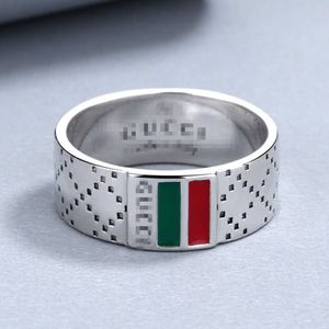 60% OFF 2023 New Luxury High Quality Fashion Jewelry for same style Thai silver hip hop tide couple straight ring