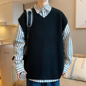 Men's Vests Vest Sweater Casual Style Wool Knitted Business Sleeveless Youthful Vitality Leisure Knit Shirt 5XLMen's