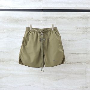 23ss Verão Europa Praia Shorts Mulheres Homens Troncos de Nylon Reflexivos Calças Médias Jogging Bottoms Curtos