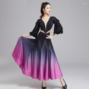 Stage Wear X076 Modern Dance Dress Women's Latin Costumes National Standard Waltz Ballroom Practice Hip Hop Costume