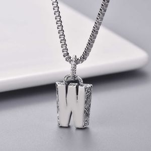 70% OFF 2023 New Luxury High Quality Fashion Jewelry for W-style ancient silver with 26 letters in English