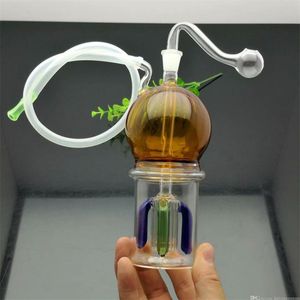 Smoking Pipes Classic top round belly and bottom four-claw silent filter cigarette kettle Glass Bongs Glass Smoking Pipe