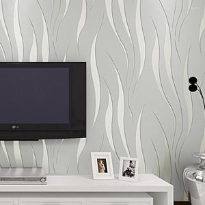 Wallpapers Po Wallpaper Modern 3D Stereo Wavy Stripe Wall Paper Living Room TV Sofa Bedroom Home Decor Waterproof Self Adhesive Stickers