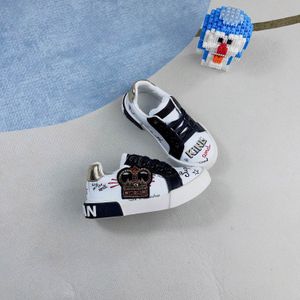 kids brand designer skateboard shoes Children printed embroidered soft leather toddler boy and girl Graffiti sneaker