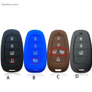 Silicone Car Key New Case Cover for Hyundai Santa Fe Tucson 2022 NEXO NX4 Atos Prime Solaris 2021 i30 Remote Smart Car Accessories