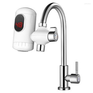 Badezimmer-Waschbeckenarmaturen, 220 V, 3 Sekunden, sofortiger tankloser elektrischer Warmwasserbereiter, Wasserhahn für Küche, schnelle Erwärmung, mit LED-Digitalanzeige