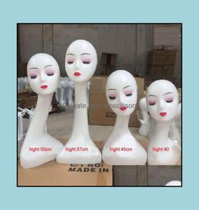 Ferramentas de acessórios para cabelos de suporte da peruca Produtos Plástico Pescoço longo Mannequin Head Shop Janela Modelo Mostra prateleira para jóias e SC6496714