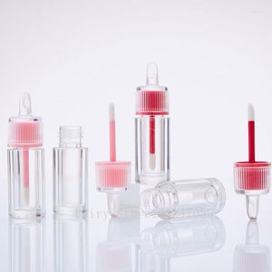 Storage Bottles 10/30/50pcs 6ml Empty Red/Pink Lipgloss Tube DIY Refillable Lovely Milk Bottle Lip Gloss Container Portable Package