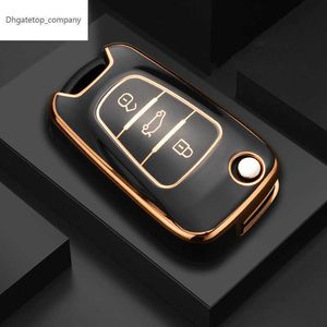 New TPU Car New Key Case For Hyundai I20 I30 Elantra Azera Veracruz Veloster Kia Rio K7 K5 Sportage Sorento Flip Remote Cover