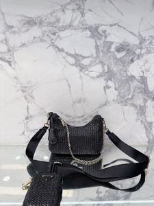 Satış 3 parçalı kadın lüksler tasarımcılar çanta çanta cleo hobo cüzdanlar fiberflax zinciri bayan el çantası crossbody omuz toptan totes satchel moda cüzdan çanta