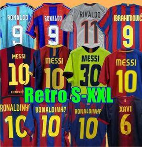 Camisa de futebol retrô 96 97 03 04 05 06 07 08 09 10 11 14 15 Xavi Ronaldinho Rivaldo Guardiola Puyol Iniesta Finals Maillot de Figo 1899 1999