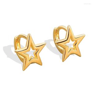 Stud Earrings Stainless Steel Hollow Star For Women Fashion Gold Color Plated Piercing Earring Birthday Party Jewelry Gift Bff