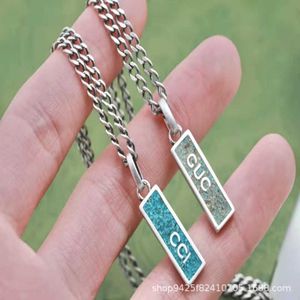 60% OFF 2023 New Luxury High Quality Fashion Jewelry for Sterling Silver Three-dimensional Double Green Enamel Couple Necklace