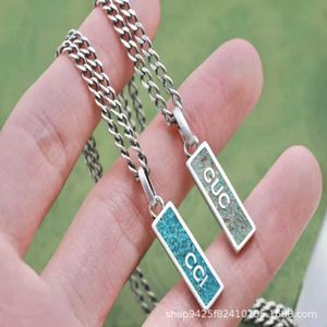 Fashion Collection 2023 New Luxury High Quality Fashion Jewelry for Sterling Silver Three-dimensional Double Green Enamel Couple Necklace