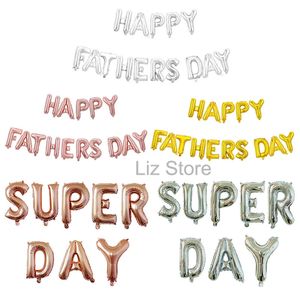 Happy Fathers Day Decoration Balloon Super Day Letter Balloon 16inch Fathers Day Background Decor Balloon Festival Forniture per feste TH0744