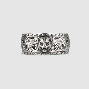 20% OFF 2023 New Luxury High Quality Fashion Jewelry for old tiger head ring made of Thai silver is fashionable and straight