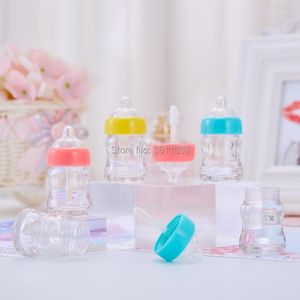 Butelki do przechowywania 25/100pcs 7 ml pusta butelka mleka żółta niebieska różowa błyszczała różdżka rurka clear kosmetyczna lipgloss pojemnik na olej