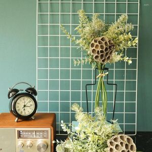 Fiori decorativi Seta artificiale di piante di loto per la casa Matrimonio Piante verdi finte Bouquet Simulazione di fiori secchi