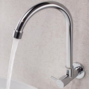 Rubinetti da cucina AZOS Rubinetto da bagno con montaggio a parete Miscelatore monocomando in acciaio inossidabile Lavandino per lavabo Rubinetti per acqua fredda