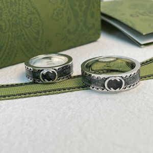 70 % RABATT auf 2023 neuen hochwertigen Luxus-Modeschmuck für Sterling-Silber, doppelt ineinandergreifender Mosaik-Emaille-Paar, gleicher Paar-Ring, High Edition