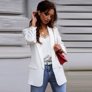 Kadın Takım Elbise Moda Uzun Kollu Ince Ceket Dış Giyim Yaz Kadın Zarif Gevşek Blazer Ceketler Ofis Bayanlar Blazers Workwear