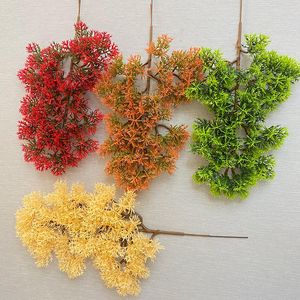 Decorative Flowers 4Pcs Simulation Plant Landscape Decoration Of Arborvitae And Pine Branches Artificial Plastic Flower Home Decore Office