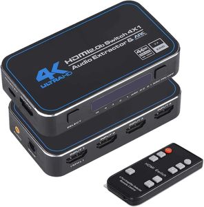 HDMI Switch 4 Switches 1 Audio SeparationArc 1080p120Hz 4 Ingångar 1 Utgångar 4K60Hz HDCP2.3