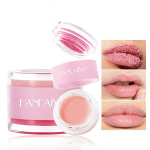 Handaiyan Lipgloss-Basis-Lippenmaske und Peeling, 2-in-1-Doppelpflege-Reparaturcreme-Make-up, Anti-Falten-Langanhaltendes, feuchtigkeitsspendendes, natürliches Make-up-Set