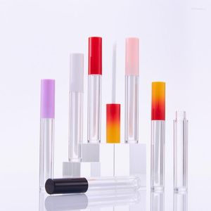 Storage Bottles 3.5ml Empty Lip Gloss Tubes Pink Black Plastic Glaze Lipstick Tube Private Label Cosmetic Packaging Lipgloss Container