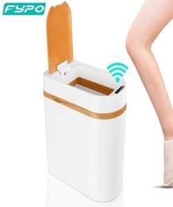 10L imitation Wood Smart Sensor Trash Can Touch Automatic Bin With Gift Bathroom 2111033055629