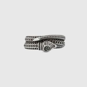 Modekollektion 2023 Ny lyxig högkvalitativ modesmycken för Snake Sterling Silver High Version Men's and Women's Small Valentine's Day Gift Par Ring