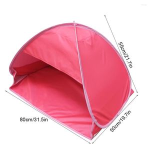 Tält och skyddsrum Camping Tält Portable Beach Canopy UV-resistent Sun Shade Shelter Outdoor Fishing Red M