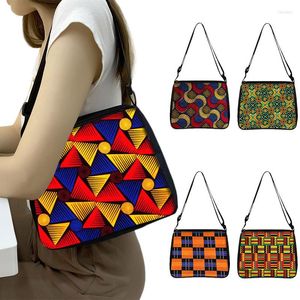 Evening Bags African Woman Print Handbag Afro Women Shoulder Fashion Ladies Underarm Bag Portable Lipstick Cosmetics For Shopping