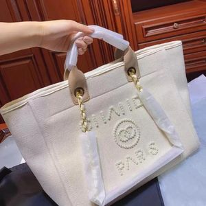 Designer bags Handbags Tote bag channell Chain Bagss Beach Women Luxury Fashion Knitting Purse Shoulder Large capacity Canvas Shopping bag