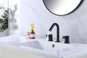 Bathroom Sink Faucets Fashion Design Brass Faucet 3 Holes 2 Handles Cold Water Basin Mixer Tap Top Quality Copper Bath