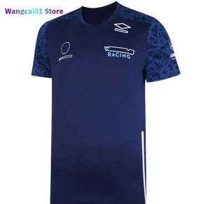 Wangcai01 T-shirts voor heren F1 T-shirt Racing Suit 2021 Nieuwe team heren kort geneden rapelpolo shirt auto overalls formule 1 team op maat gemaakt met dezelfde sty 0305H23