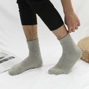 Men's Socks Warm Autumn Wool Sock Pattern Hip Hop Cool For Men Winter Thick Long Skate Funny Solid Color Cotton Against Snow