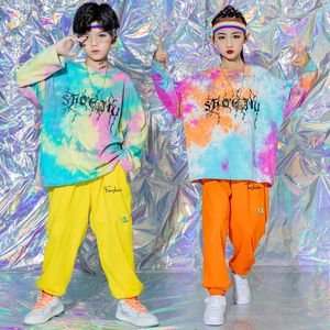 STATE Use Hip Hop Dance Costume Tie Tie Tie Long Sleeves Sweatshirt Tops Girls Boys Street Pants Jazz Performance Roupos BL6854