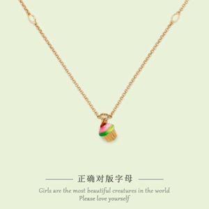 70% OFF 2023 New Luxury High Quality Fashion Jewelry for Double Cute Colorful Cake Simple Folding Necklace Women's Texture INS Hip-hop Sweater Chain